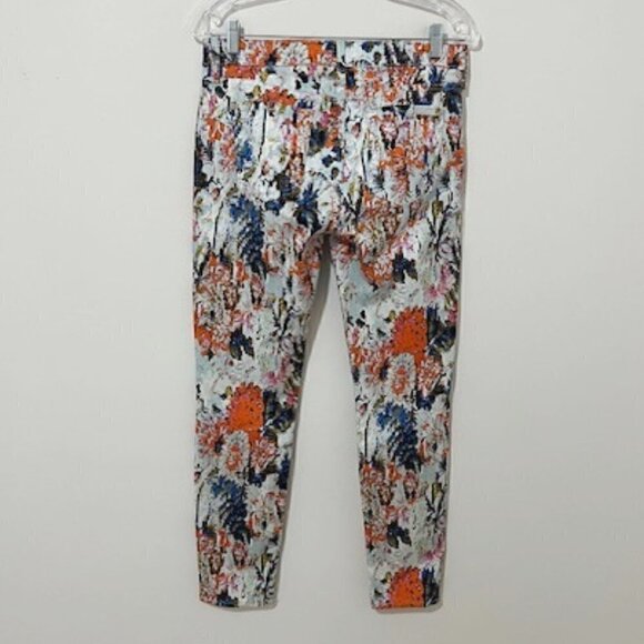 7 For All Mankind The Ankle Skinny Jeans In Floral Haze Print - Picture 4 of 7